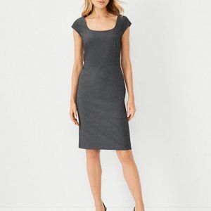 Grey Ann Taylor Cap Sleeve Work Dress (size 4)